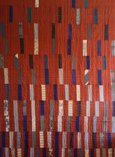 Quilt Falling rain res, white, and blues - abigailheche